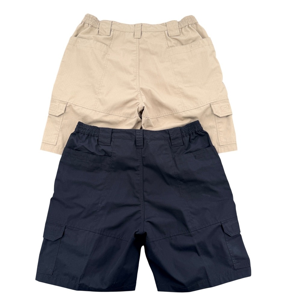 Propper Men Size 38 Tactical Cargo Shorts Lot of 2 Khaki Black Ripstop Workwear